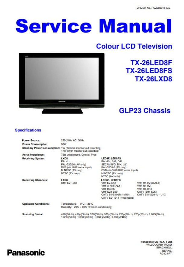 GLP23_TX-26LED8F, TX-26LED8FS, TX-26LXD8